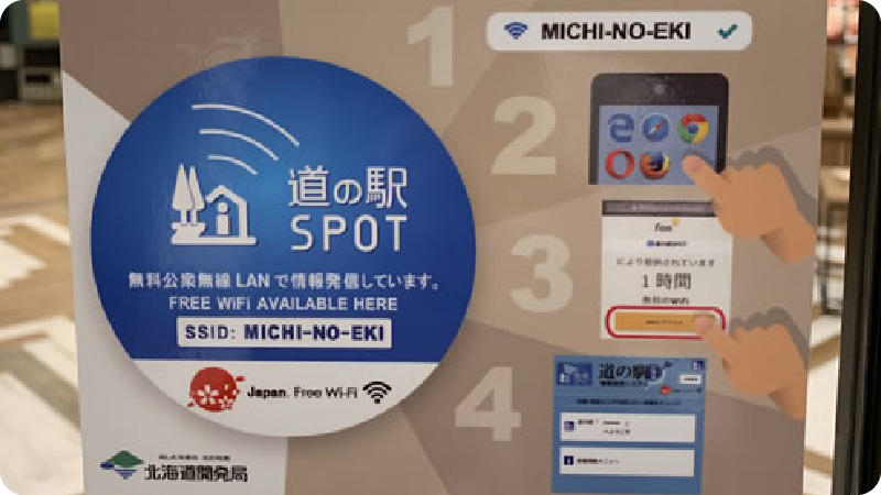 Public Wireless LAN 'Wi-Fi (Michi-no-Eki SPOT)'